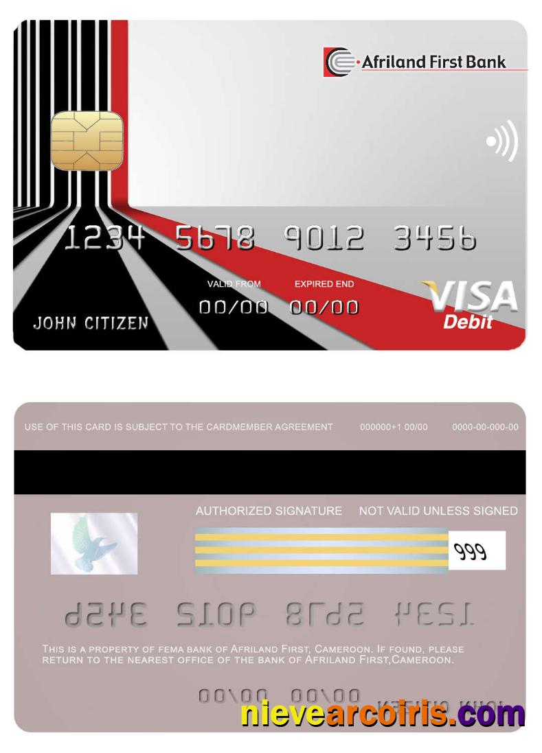 Cameroon Afriland First bank visa card